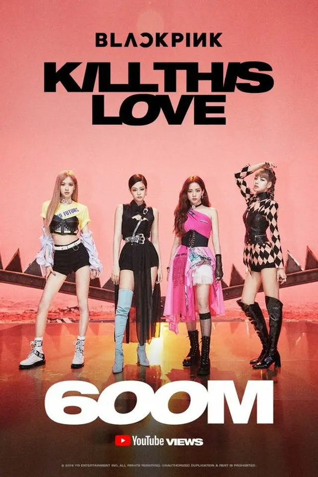 「BLACKPINK」の「KILL THIS LOVE」ミュージックビデオが再生回数6億回を突破した。（提供:OSEN）