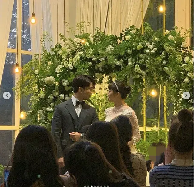 G.O（MBLAQ）と女優チェ・イェスルの結婚式の様子がキャッチされた。（提供:OSEN）