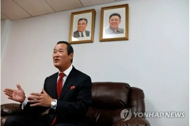 北朝鮮の金星（キム・ソン）国連大使。金氏は７日（米東部時間）、記者団に対し、英国などの安保理招集の要求は「危険な試みだ」とし、「決して座視しない」と述べた＝（聯合ニュース）