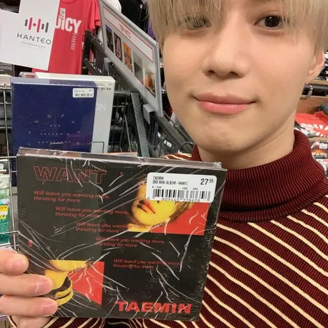 韓国ボーイズグループ「SHINee」メンバーのテミンが近況を伝えて話題になっている。（写真提供:OSEN）