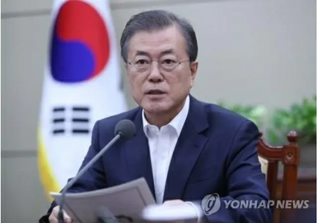 文在寅大統領は台風１９号によって日本が大規模な被害を受けたことを受け、安倍晋三首相に対してお見舞いのメッセージを送った＝（聯合ニュース）