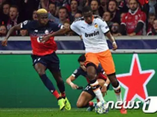 ＜サッカー＞バレンシアのイ・ガンイン、UCL3試合連続出場＝チームは1-1と引き分け