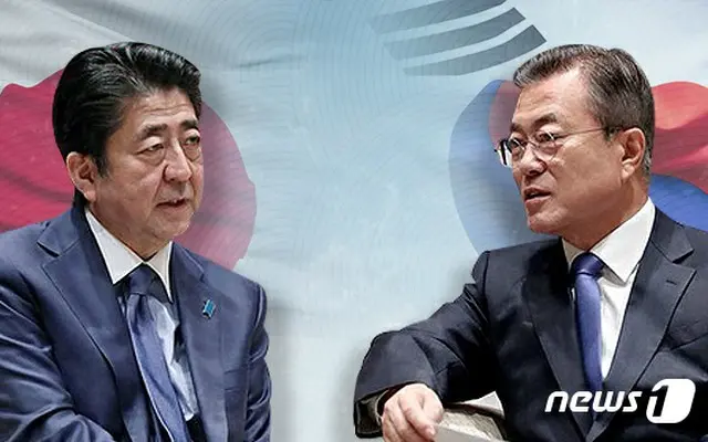 安倍晋三総理と文在寅(ムン・ジェイン)韓国大統領（提供:news1）