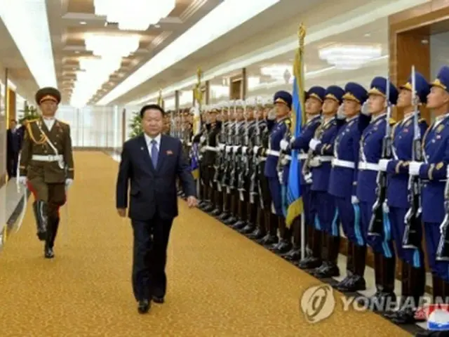 朝鮮中央通信は２２日、崔氏が非同盟諸国会議に出席するため、平壌を出発したと報じた＝（朝鮮中央通信＝聯合ニュース）《転載・転用禁止》