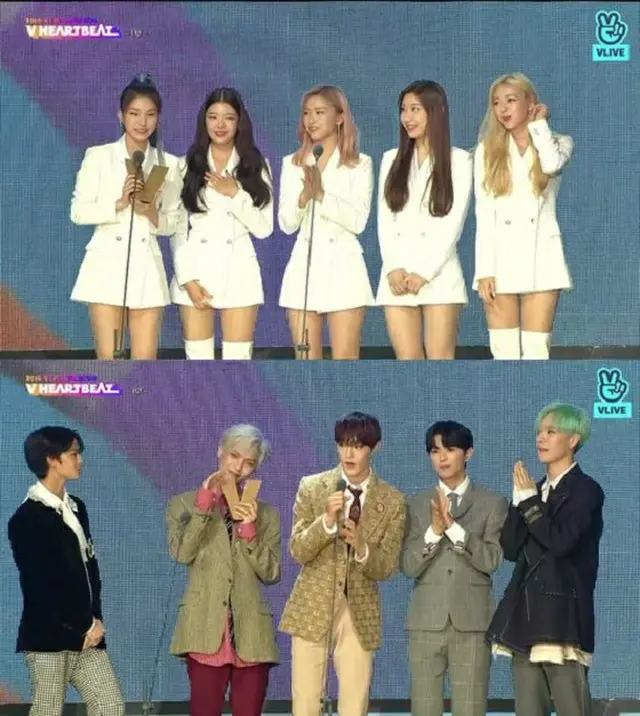 「2019 V LIVE AWARDS V　HEARTBEAT」で、「ITZY」と「CIX」がグローバルルーキートップ5に選ばれた。（提供:OSEN）