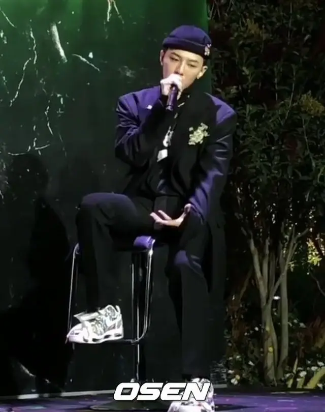 G-DRAGON（BIGBANG）が23日午後、某スポーツブランドとコラボしたスニーカーの発売記念イベントを開催した。（提供:OSEN）