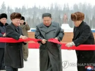 金正恩氏が再び「革命の聖地」へ　開発事業の完工式出席