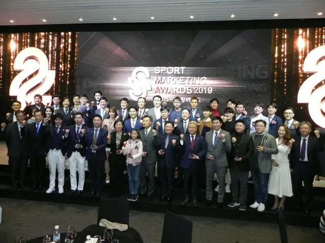 「2019スポーツマーケティングアワーズ」受賞者たち（提供:WoW！Korea）