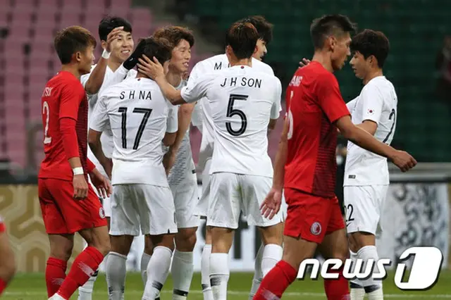＜EAFF E-1＞韓国男子代表、香港に勝利し白星発進（提供:news1）