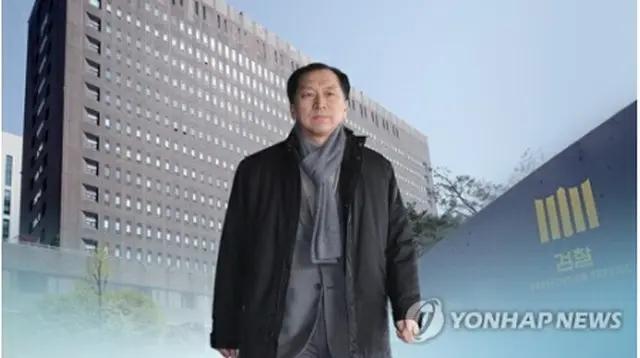 検察は、警察による金起ヒョン前蔚山市長（中央）側近の不正捜査の根拠となった資料を確保しようとしている（コラージュ）＝（聯合ニュースＴＶ）