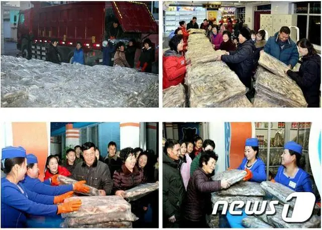 北メディア、金正恩氏の平壌住民への「魚のプレゼント」写真を公開（提供:news1）