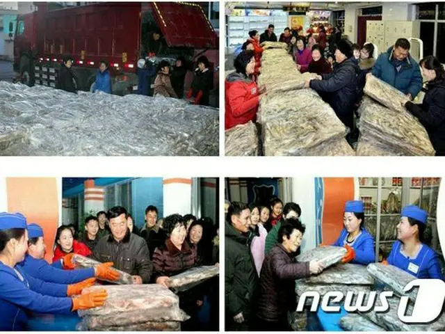 北メディア、金正恩氏の平壌住民への「魚のプレゼント」写真を公開（提供:news1）