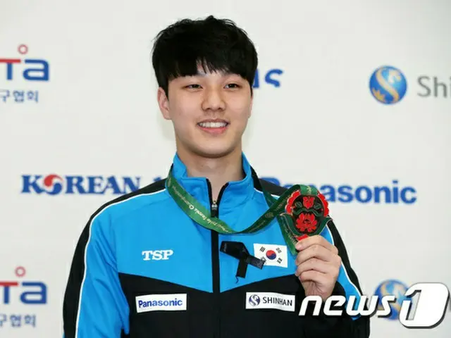 イム・ジョンフン＆アン・ジェヒョン、釜山世界卓球選手権男子韓国代表に選抜　写真はアン・ジェヒョン。（提供:news1）