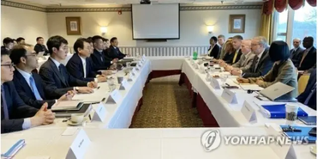 ２０２０年以降の在韓米軍駐留経費の韓国側負担を決める６回目の協議が米ワシントンで１４～１５日（現地時間）に行われた（外交部提供）＝（聯合ニュース）≪転載・転用禁止≫