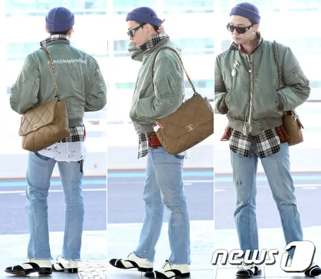 「BIGBANG」のG-DRAGONが、個性的な着こなしで空港に登場した。（提供:news1）
