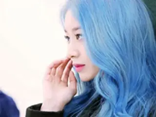 ジヨン（T-ARA）、ブルーのヘアスタイリングも相性ピッタリ