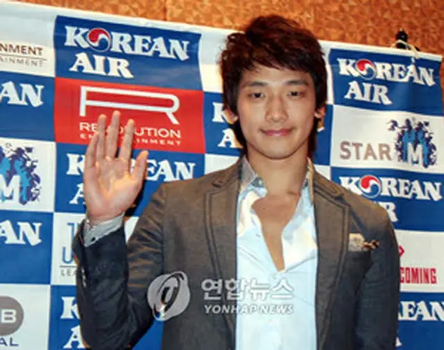 ニューヨークを訪れたRain＝11日、ニューヨーク（聯合）