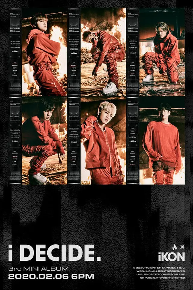 「iKON」の3rdミニアルバム「i DECIDE」のタイトル曲「DIVE」のコンセプトポスターが公開された。（提供:OSEN）
