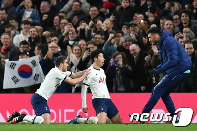 ”3試合連続ゴール”のソン・フンミン、チームで4番目に高い評点7.5（画像:news1）
