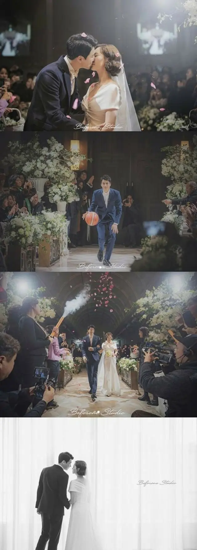 キム・スンヒョン＆チャン・ジョンユン、結婚式での写真を公開、新郎はドリブルでバージンロード入場（提供:OSEN）