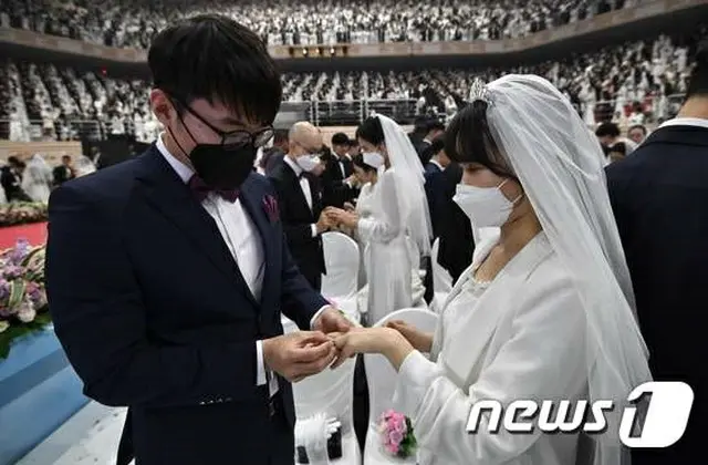世界平和統一家庭連合（統一教会）は7日、韓国の加平（カピョン）で合同結婚式を挙行した（提供:news1）