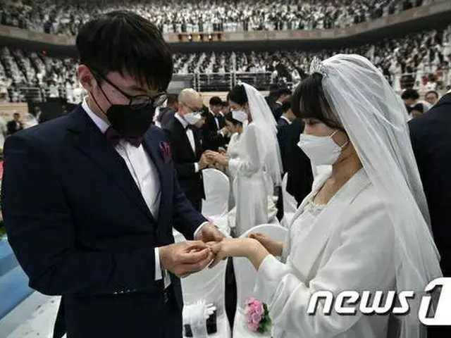 世界平和統一家庭連合（統一教会）は7日、韓国の加平（カピョン）で合同結婚式を挙行した（提供:news1）