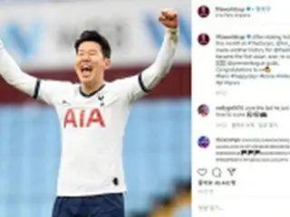 ＦＩＦＡ「韓国をお祝い」　孫興民のプレミアリーグ通算５０ゴールに