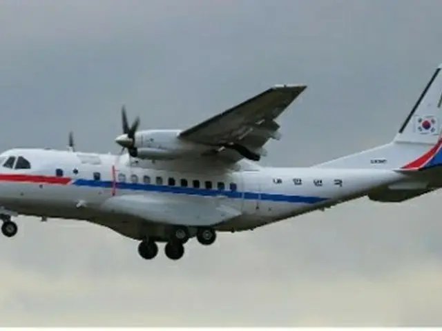 大統領専用機の空軍3号機（中央対策本部提供）＝（聯合ニュース）≪転載・転用禁止≫