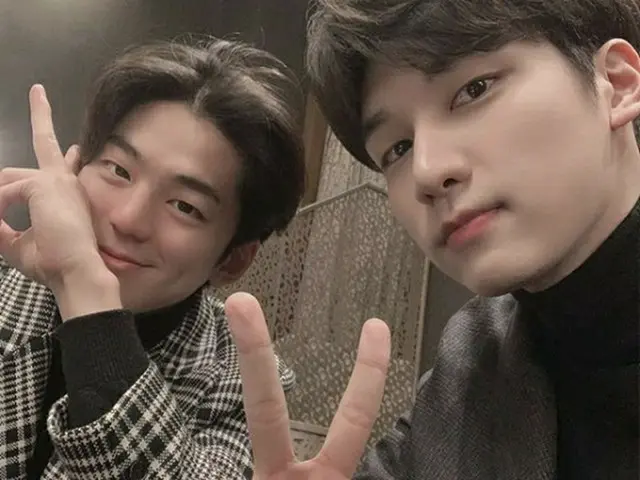 俳優キム・ミンギュと「VIXX」のヒョギが、仲良しぶりを公開した。（提供:OSEN）