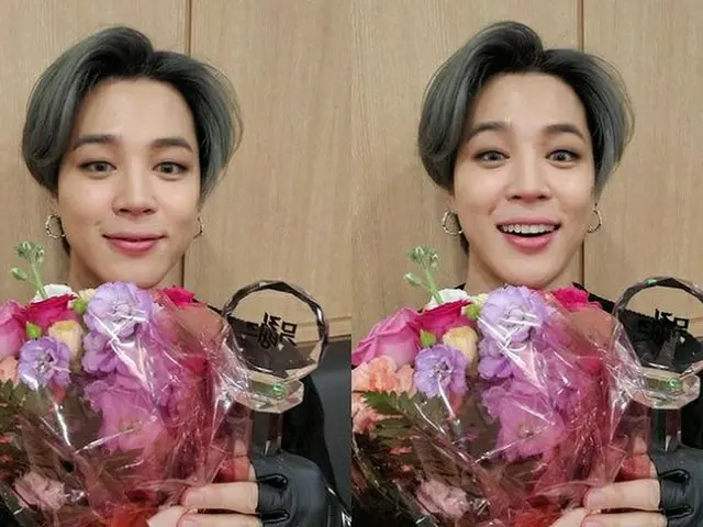 JIMIN（防弾少年団）、「MUSIC BANK」1位ショットを惜しまず披露＝「アーミーが賞をとったよ」（提供:OSEN）