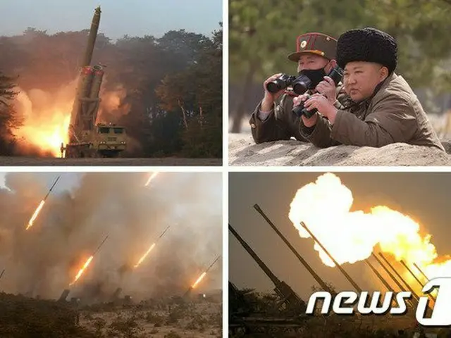 正恩氏、9日の火力打撃訓練を指導（画像:news1）