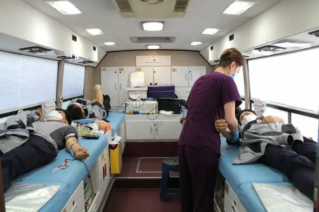 起亜自動車華城工場、「新型肺炎」克服献血キャンペーンに1500人余りが参加した（提供:一つの心献血センター）