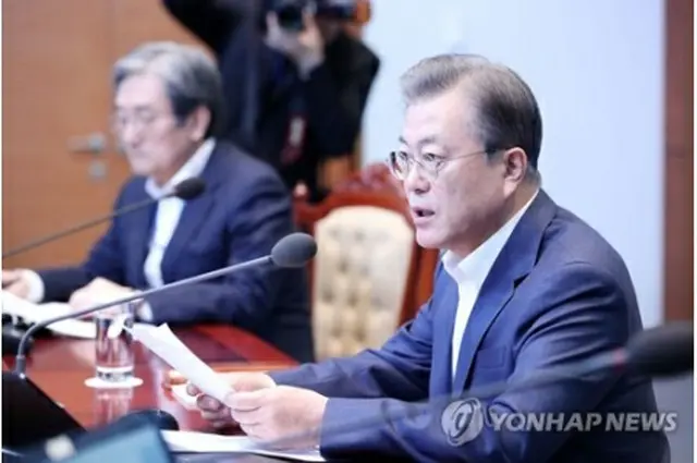 文在寅（ムン・ジェイン）大統領は集団感染が起きた南東部の大邱市と慶尚北道を「特別災難（災害）地域」に指定した＝（聯合ニュース）