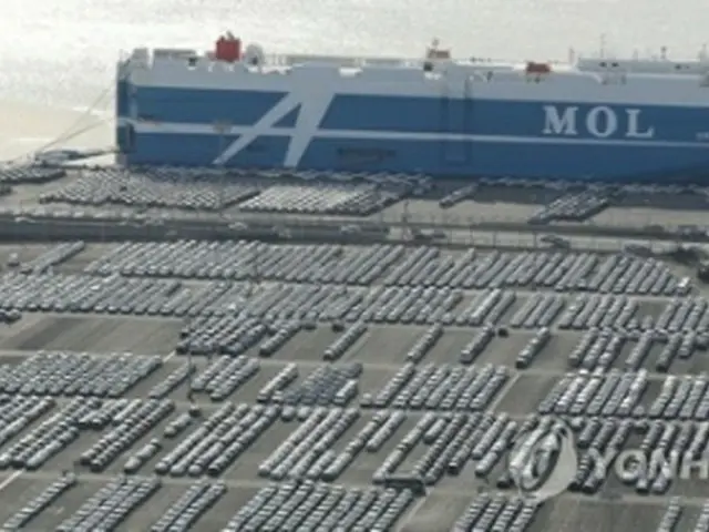 現代自動車蔚山工場の輸出船積み埠頭（資料写真）＝（聯合ニュース）