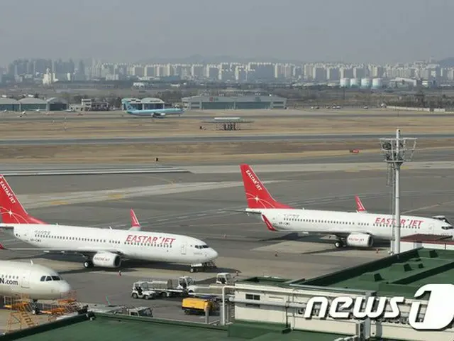 韓国金浦空港のイースター航空の旅客機（提供:news1）
