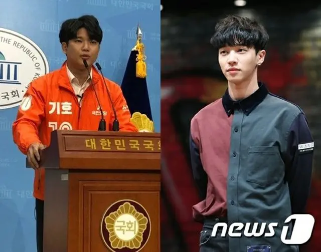キム・グンテ韓国比例代表候補、自身が提起した“音源操作疑惑”に「選挙と関係なく調査する」。左からキム・グンテ候補、イ・ギグァン。（提供:news1）