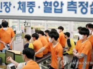 新型コロナで一時中止の兵役判定検査　8週ぶり再開＝韓国