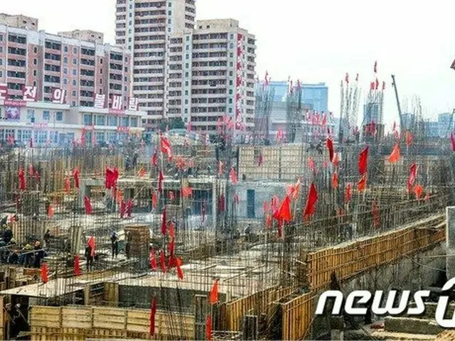北朝鮮のピョンヤン総合病院の建設現場（提供:news1）