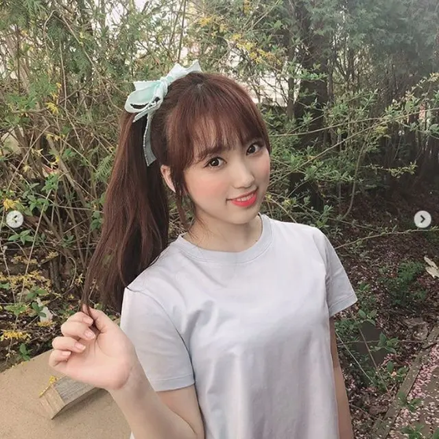 「IZ*ONE」矢吹奈子、自然に囲まれながら近況報告（画像:OSEN）
