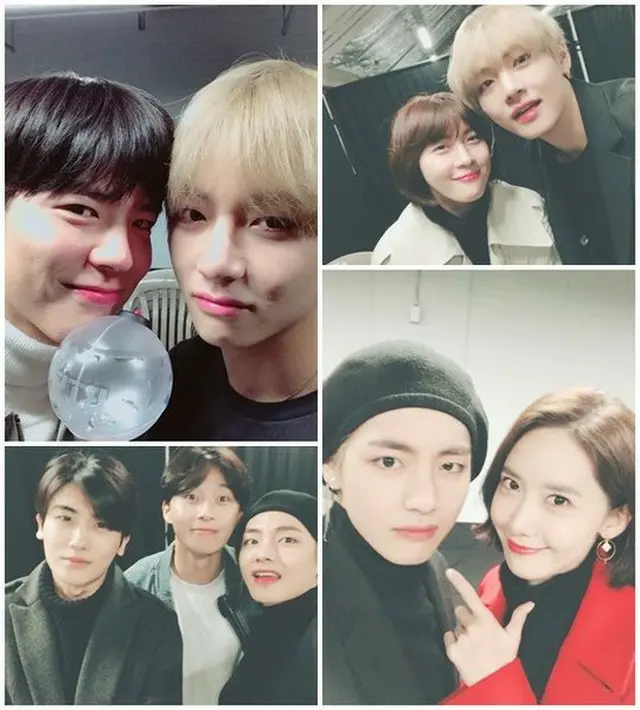 韓国ボーイズグループ「BTS（防弾少年団）」メンバーのVの人脈の広さが話題となっている。（画像提供:OSEN）