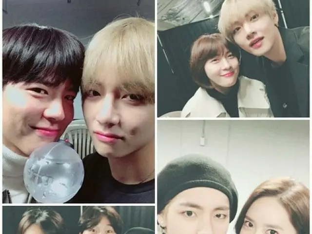 韓国ボーイズグループ「BTS（防弾少年団）」メンバーのVの人脈の広さが話題となっている。（画像提供:OSEN）