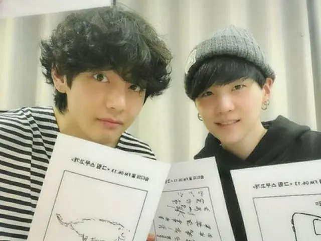 「BTS（防弾少年団）」V＆SUGA、SNSで近況報告…すっぴんでもイケメンの2人の画伯が実力を公開（提供:OSEN）