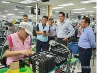サムスントップ　中国の自社半導体工場を視察