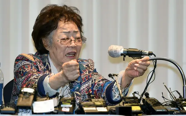 去る25日に韓国 大邱のホテルで記者会見を開いた元慰安婦の李容洙氏（提供:news1）