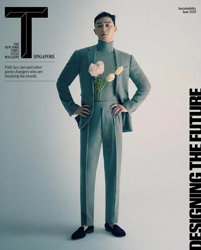 俳優パク・ソジュン、シンガポールのファッション誌に登場=カラースーツも完璧に着こなす（提供:OSEN）