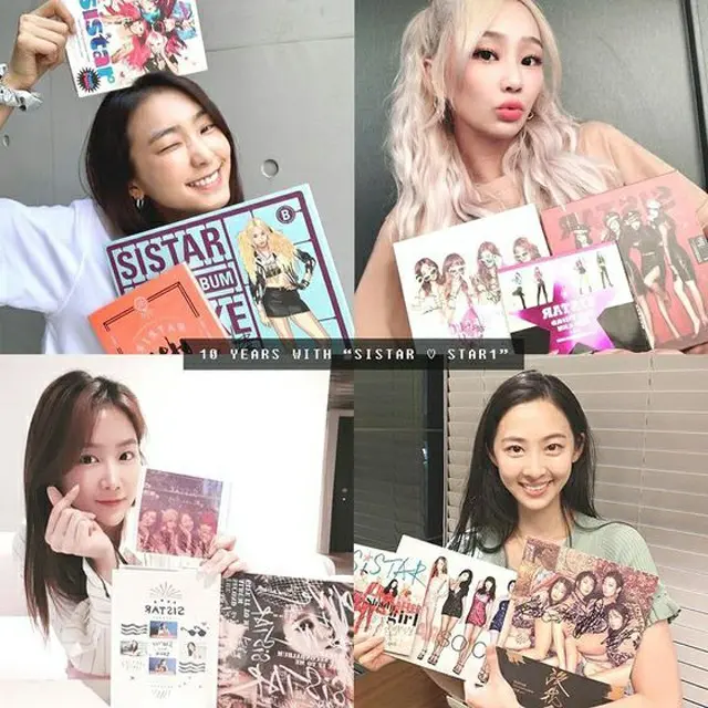 「SISTAR」、デビュー10周年を迎えメンバーたちが感謝のコメント、「一生忘れられない時間」（提供:news1）
