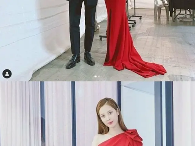 ソヒョン（少女時代）、エレガントな赤のドレスからコ・ギョンピョとカップルショットまで（提供:News1）