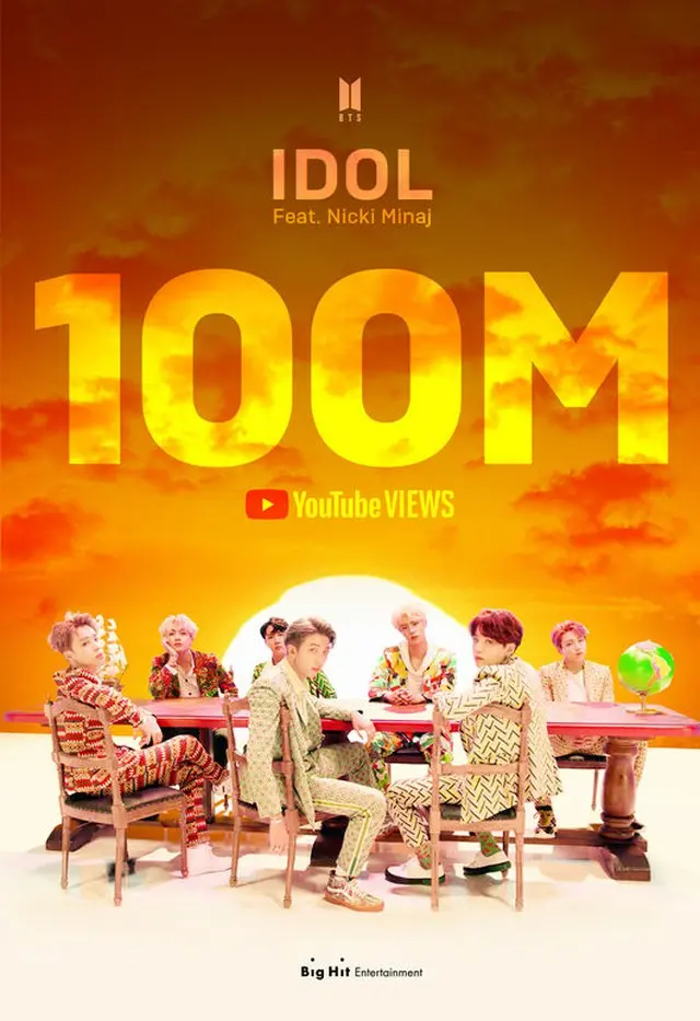 「BTS（防弾少年団）」の「IDOL (Feat. Nicki Minaj)」ミュージックビデオが1億回を突破した。（提供:OSEN）