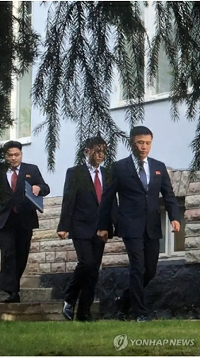 北朝鮮のクォン・ジョングン北米局長（右端、資料写真）＝（聯合ニュース）