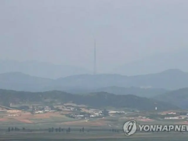 韓国側から見た北朝鮮・開城＝（聯合ニュース）